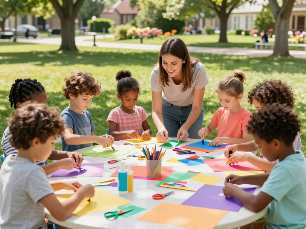 Basteln mit Krippenkindern im Sommer