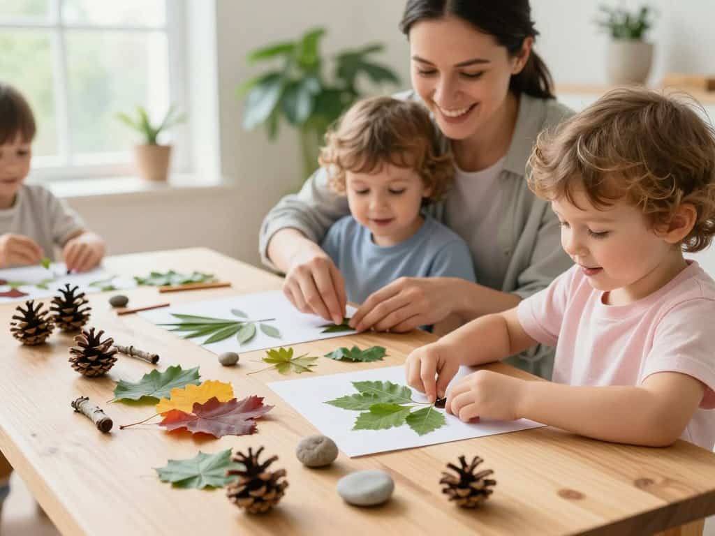 Basteln mit Naturmaterialien für Kinder unter 3 Jahren