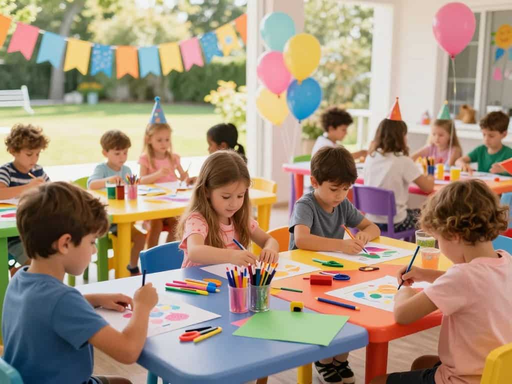 Bastelstationen für Kindergeburtstag