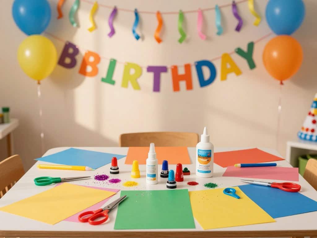 Bastelmaterialien Kindergeburtstag Vorbereitung