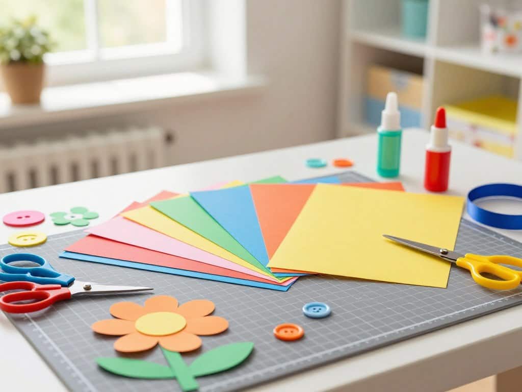 Bastelmaterialien für Papierblumen