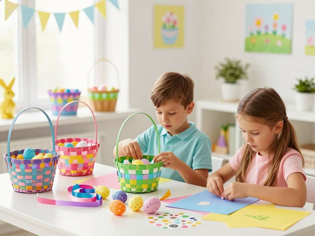 Osterkörbchen für Kinder basteln