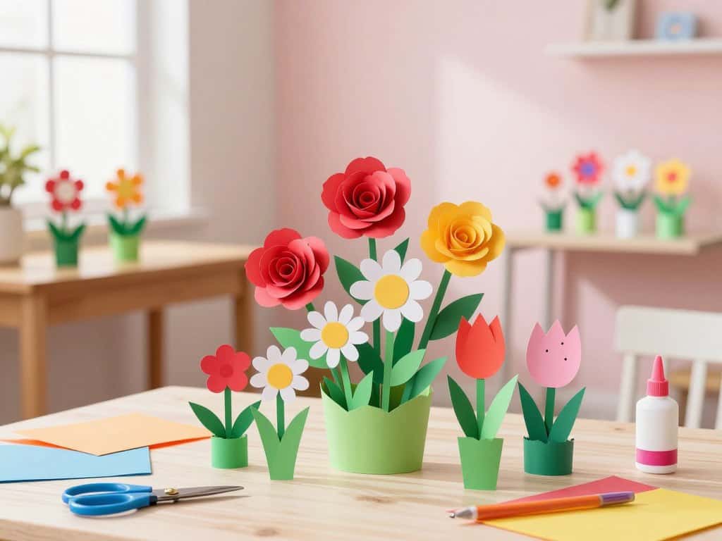 Papierblumen Dekoration Ideen