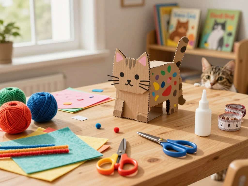 Bastelmaterialien für Katzenprojekte
