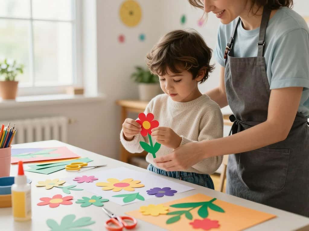 Blumen basteln mit Alltagsmaterialien
