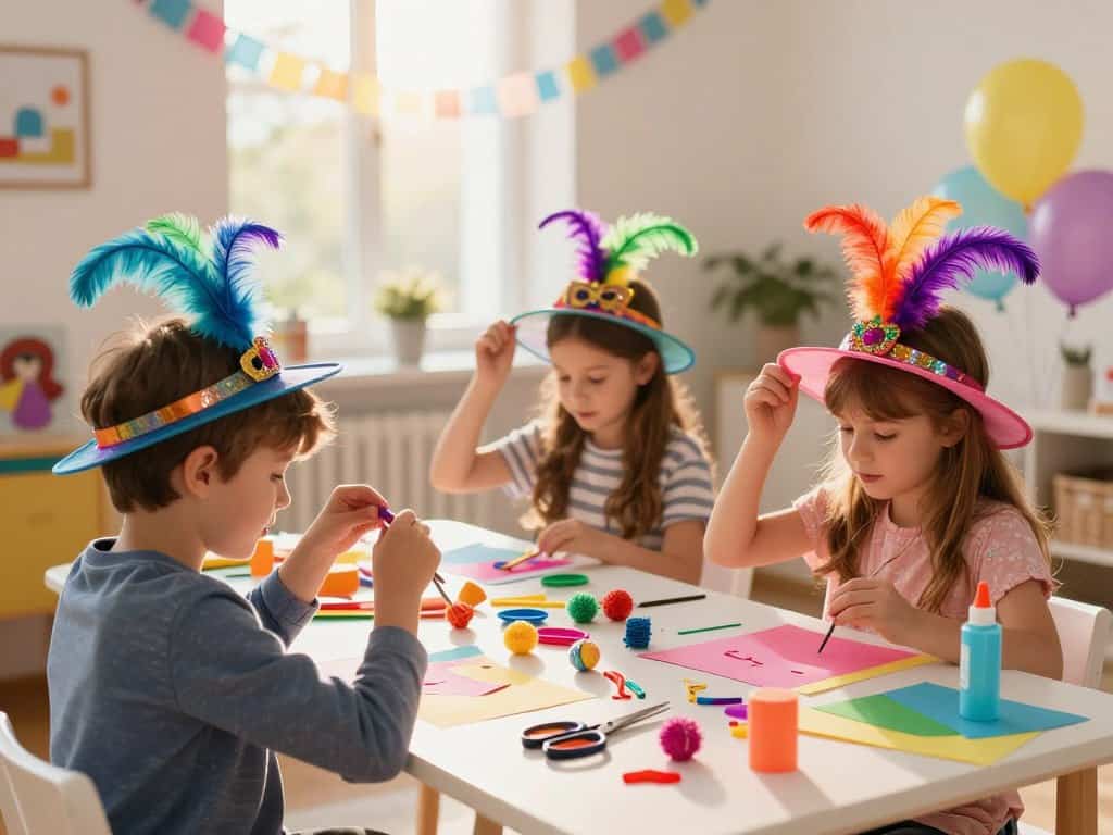 Faschingsdeko basteln mit Kindern