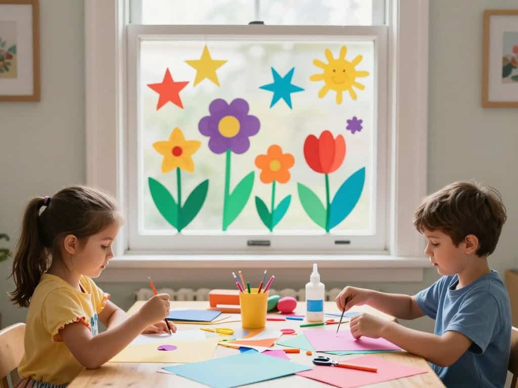 Fensterdeko basteln mit Kindern Schritt-für-Schritt