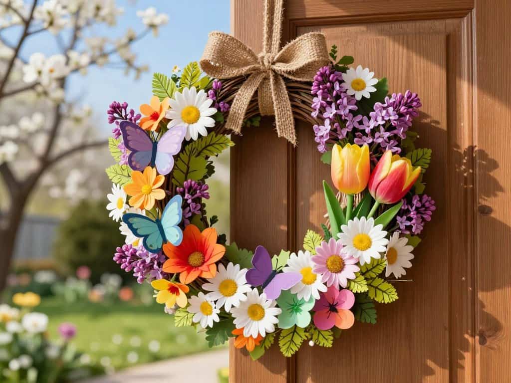 Kreative Frühlingskranz Dekoration