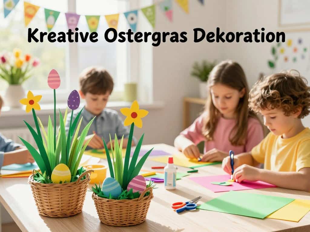 Kreative Ostergras Dekoration Kreative Ostergras Dekoration
